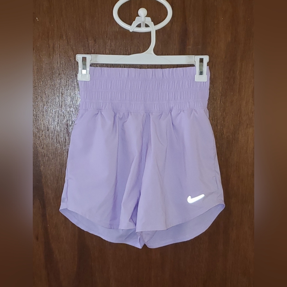 Nike Lavender Athletic Shorts with Elastic Waistband